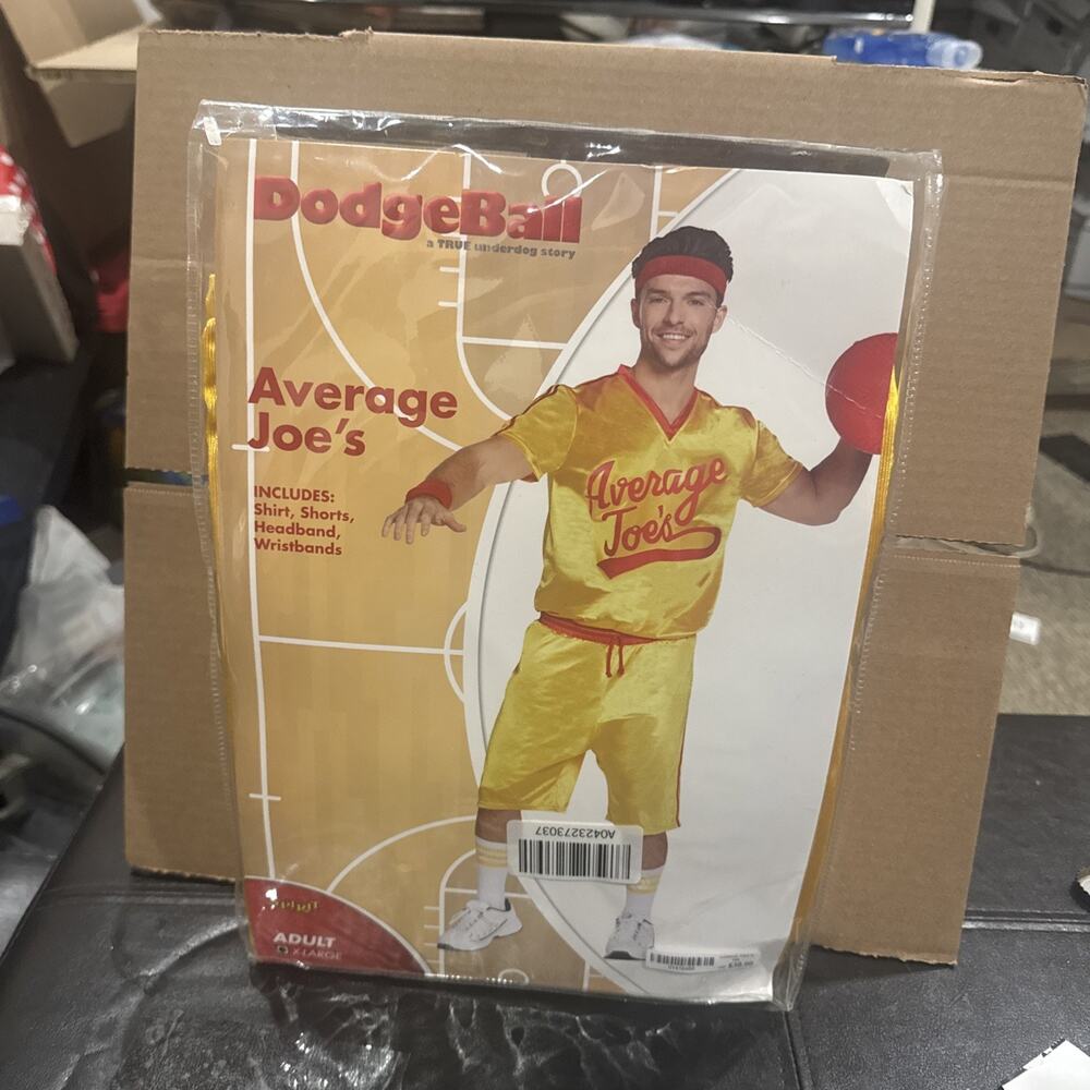 DodgeBall Average Joe’s Adult Costume XL Men Uniform Jersey Shorts Headband